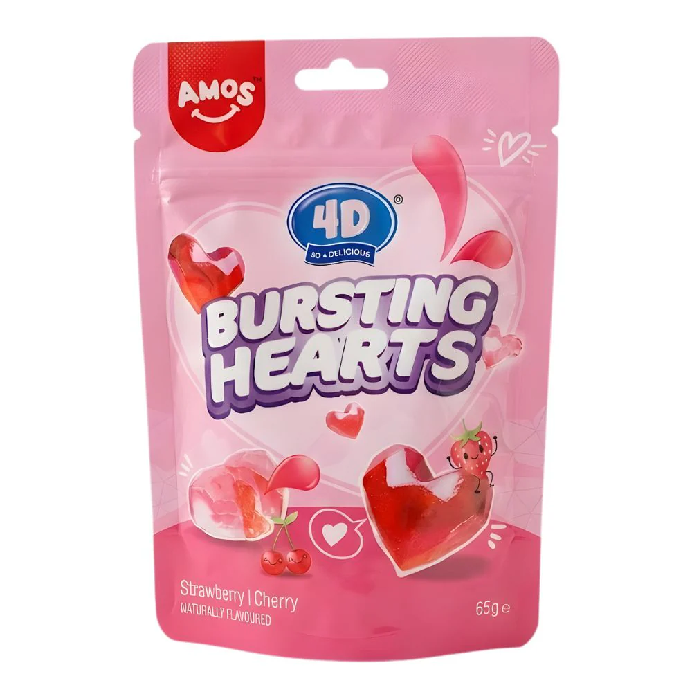 Amos 4D Fruit Gummy Valentine Day Fraise  24x65g DLC(22/04/2027)