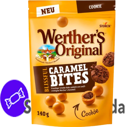 Werther popcorn Original Blissful Caramel Bite Coockie  12x140g