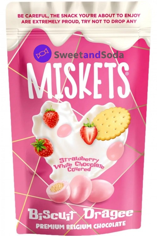 Miskets White Chocolate Strawberry 12x80g