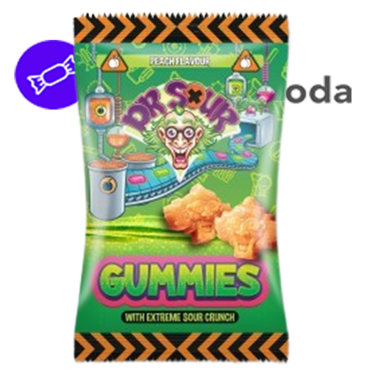 Dr. Sour Gummies Peach 12x200 gr.