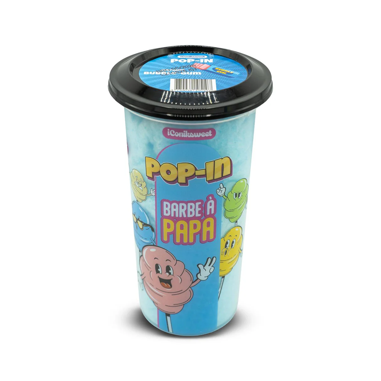 Pop In Barbe à Papa Bubble Gum 12x60g
