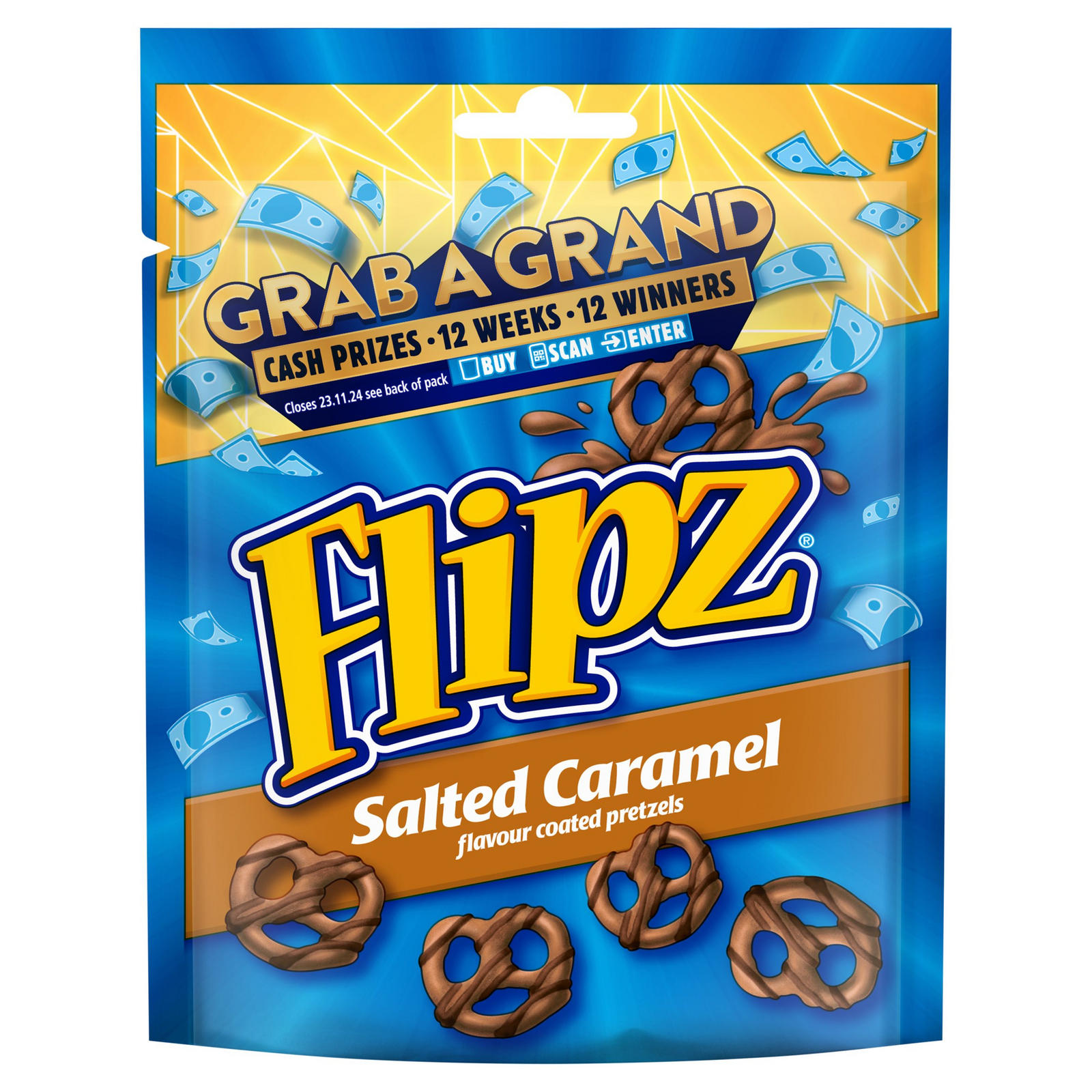 Flipz Salted Caramel Pretzel 12x 90g