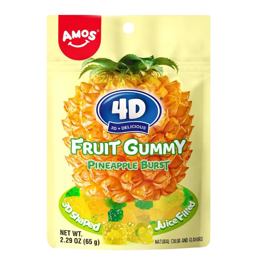 Amos Peelerz Gummy Pineapple 24x65g DLC(28/12/2026)