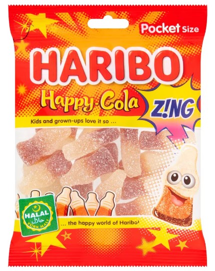 Haribo happy sour cola 24x100g DLC(06/2027)