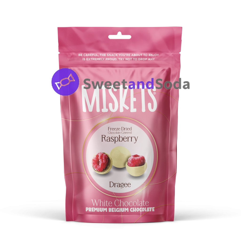 Miskets White Chocolate Raspberry 12x80g 