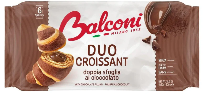 Balconi Croissant Duo Chocolat  8x50g