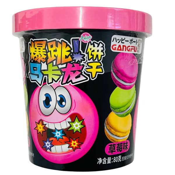 gangfu popping macarons strawberry 24x80g