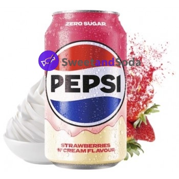 Pepsi Zero Sugar Strawberries & Cream 24x330ml 