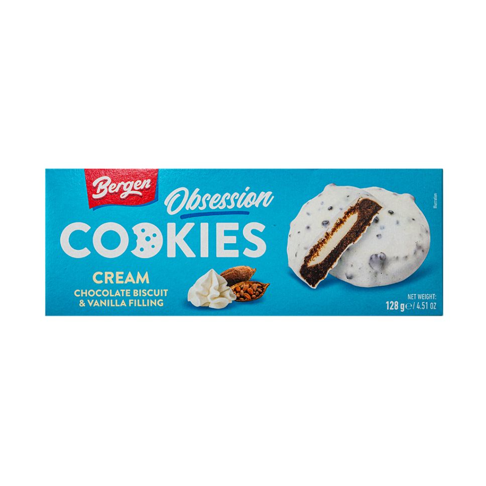 Bergen Cookie Vanille Chocolat 18x128g