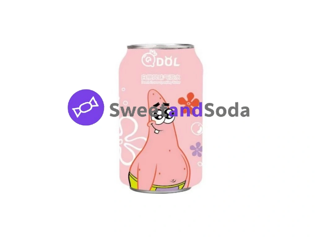 QDOL Spongebob Squarepants Peach  Flavor Soda 24x330ml
