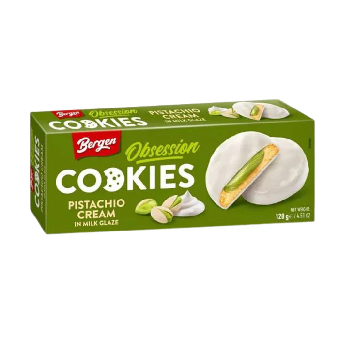 Bergen Cookies Pistache Milk Chocolat 18x128g