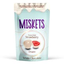 Miskets White Chocolate Strawberry 12x80g