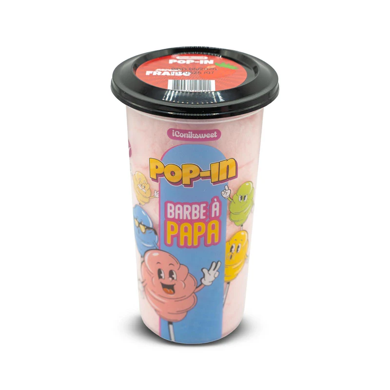 Pop In Barbe à Papa Fraise 12x60g