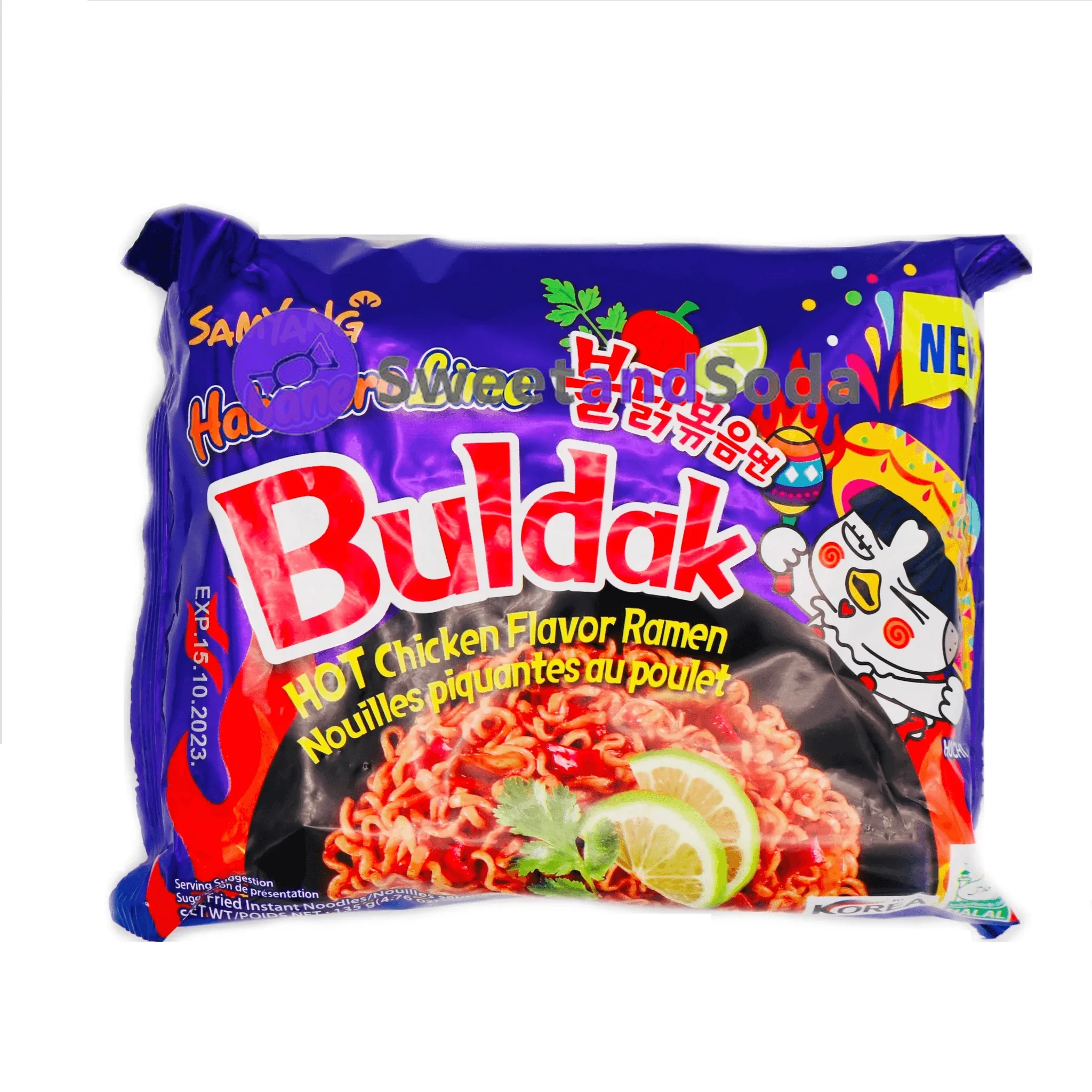 Buldak Ramen Hot Chicken Habanero Lime 8x5x140g
