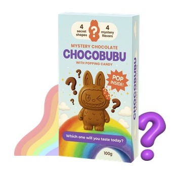 ChocoBubu Mixe (Caramel ,Whit Mango & passions fruit ,Chocolat whit toffee,Vanilla 12x100g