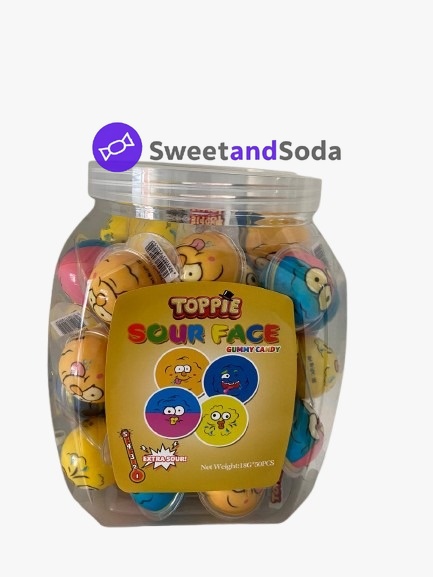 4D Sour Face Gummy Candy 1x50 